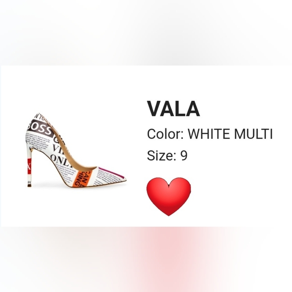 Steve Madden | VALA Newspaper Print Pointed Toe Heels | White Multi | Size 9 | N - Picture 2 of 16